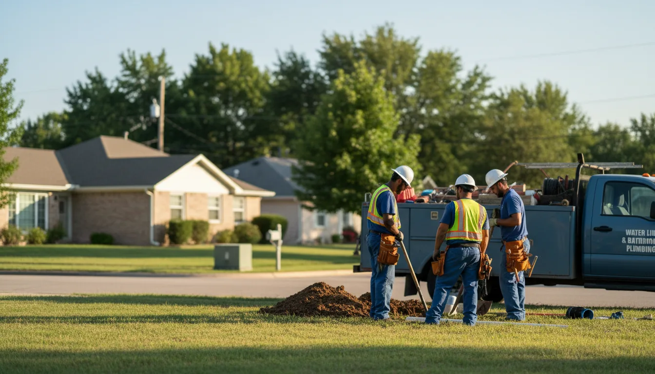 Residential water line and bathroom plumbing service in Kahoka, MO